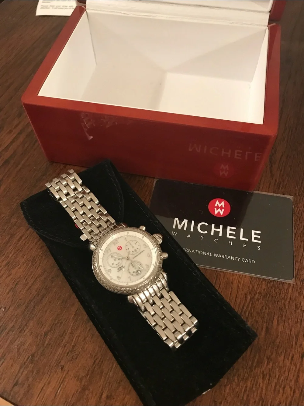 MICHELE CSX-36 Diamond Chronograph Watch 0.60 CTW